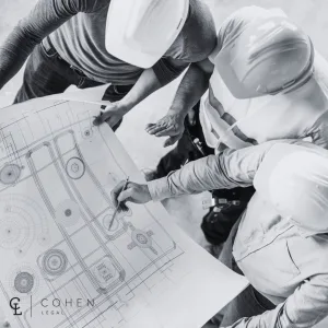 Cohen Legal - Townsville construction site with retaining wall under inspection