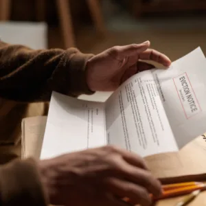 Close Up Of A Director Penalty Notice Letter On An Office Desk